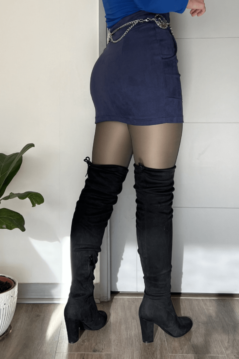 Falda de gamuza con bolsillos Lucky Collection