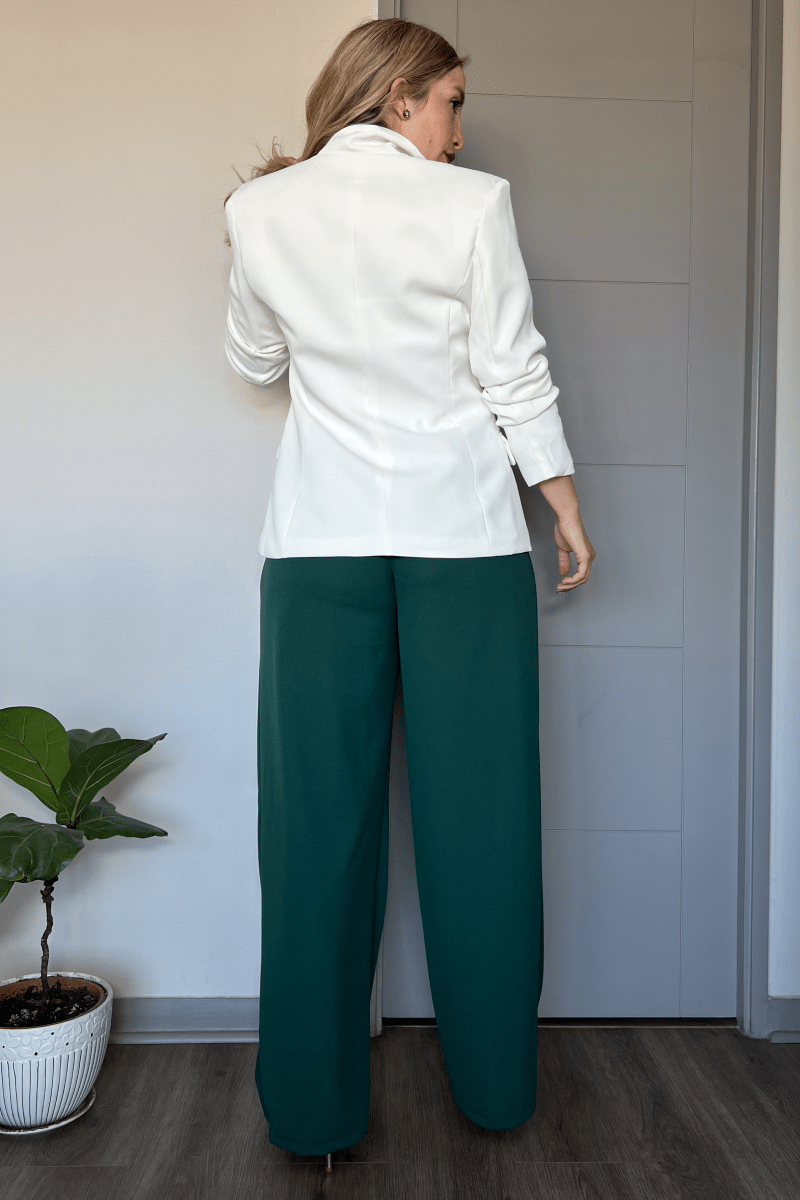 Blazer sastrero con mangas estilo repollo