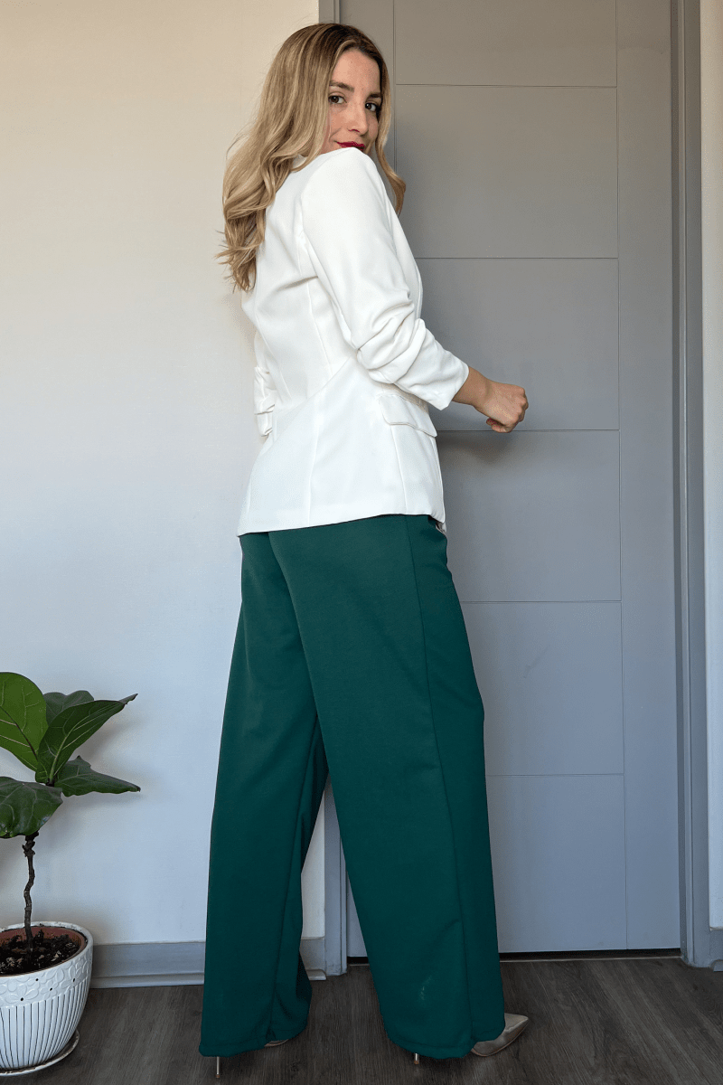 Blazer sastrero con mangas estilo repollo