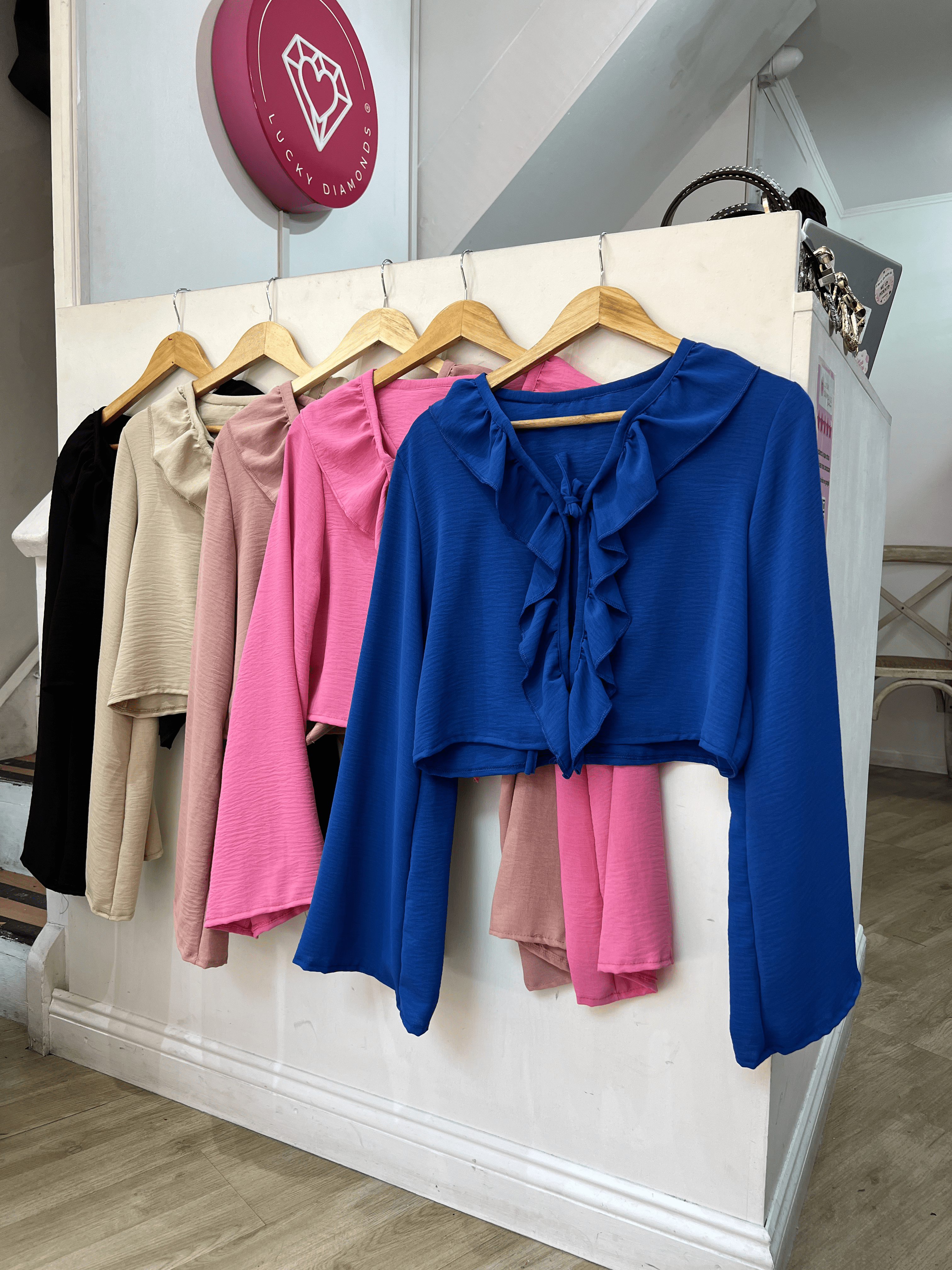 Blusa vuelitos en el centro manga boho Lucky Collection