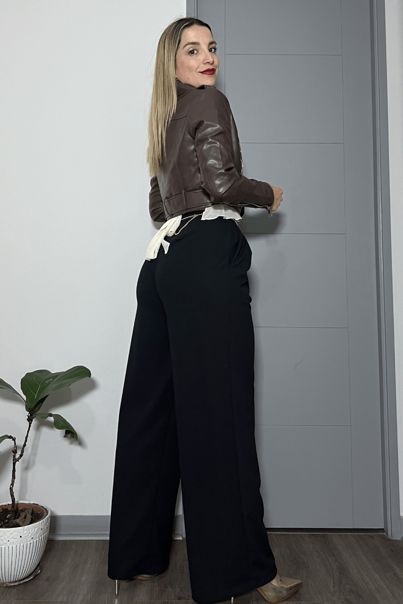 Biker eco cuero chocolate premium