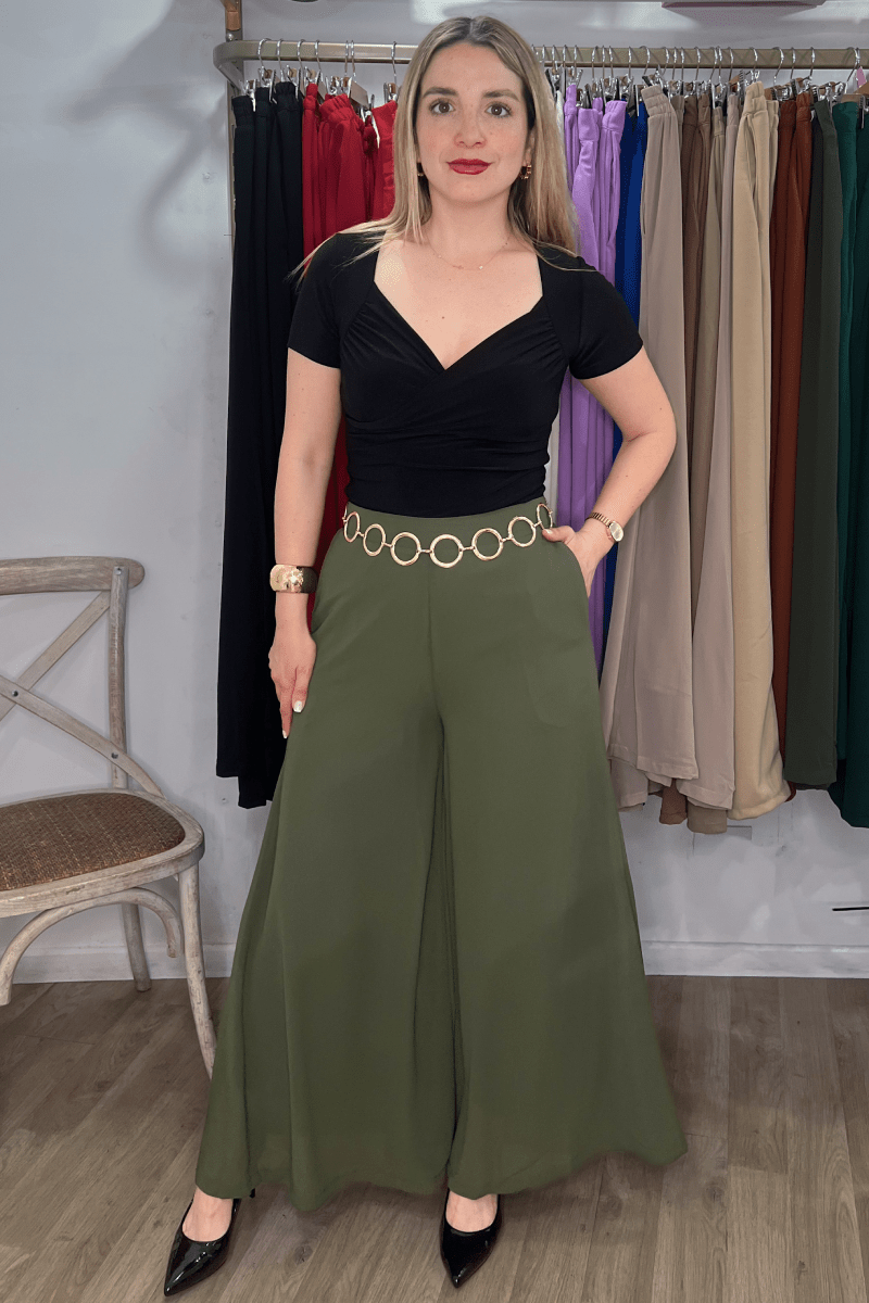 Palazzo de gasa interior algodón