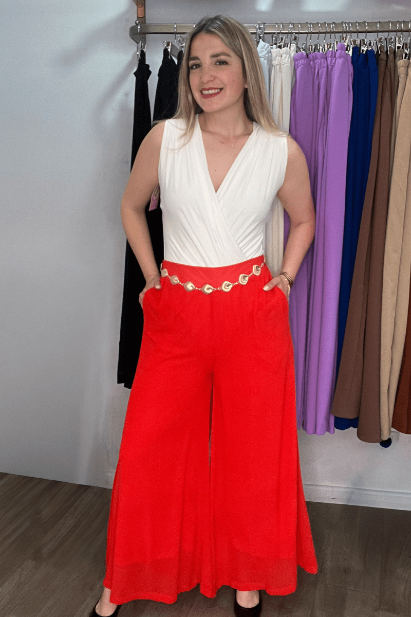 Palazzo de gasa interior algodón