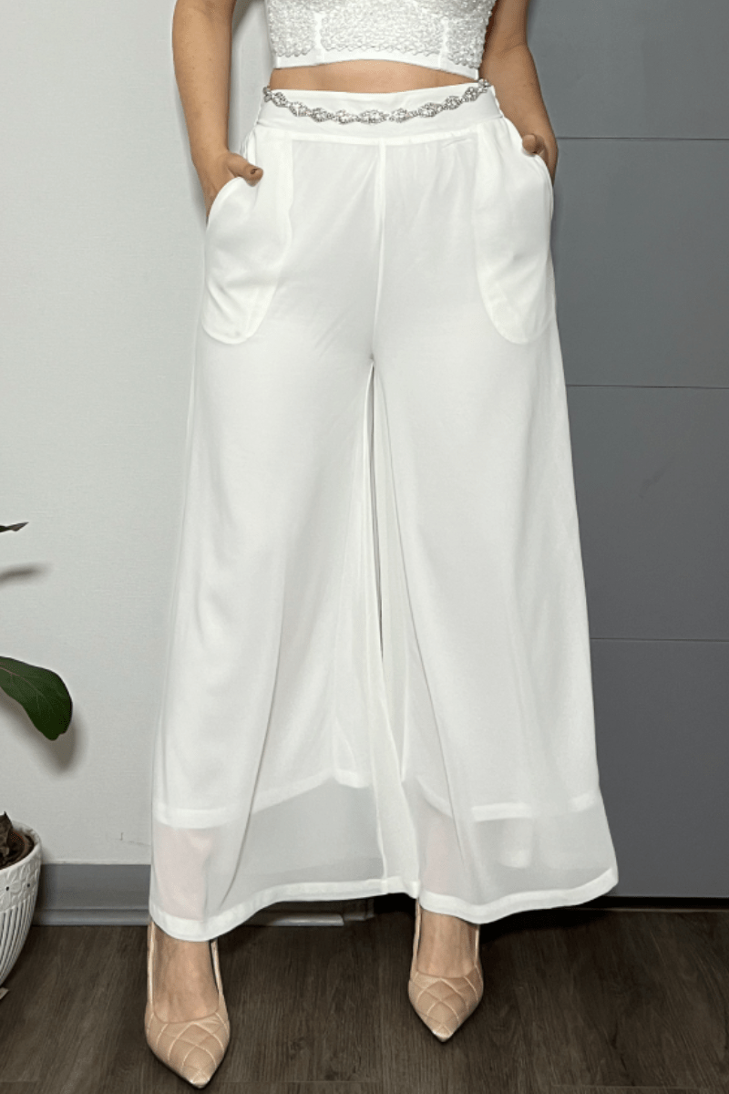 Palazzo de gasa interior algodón