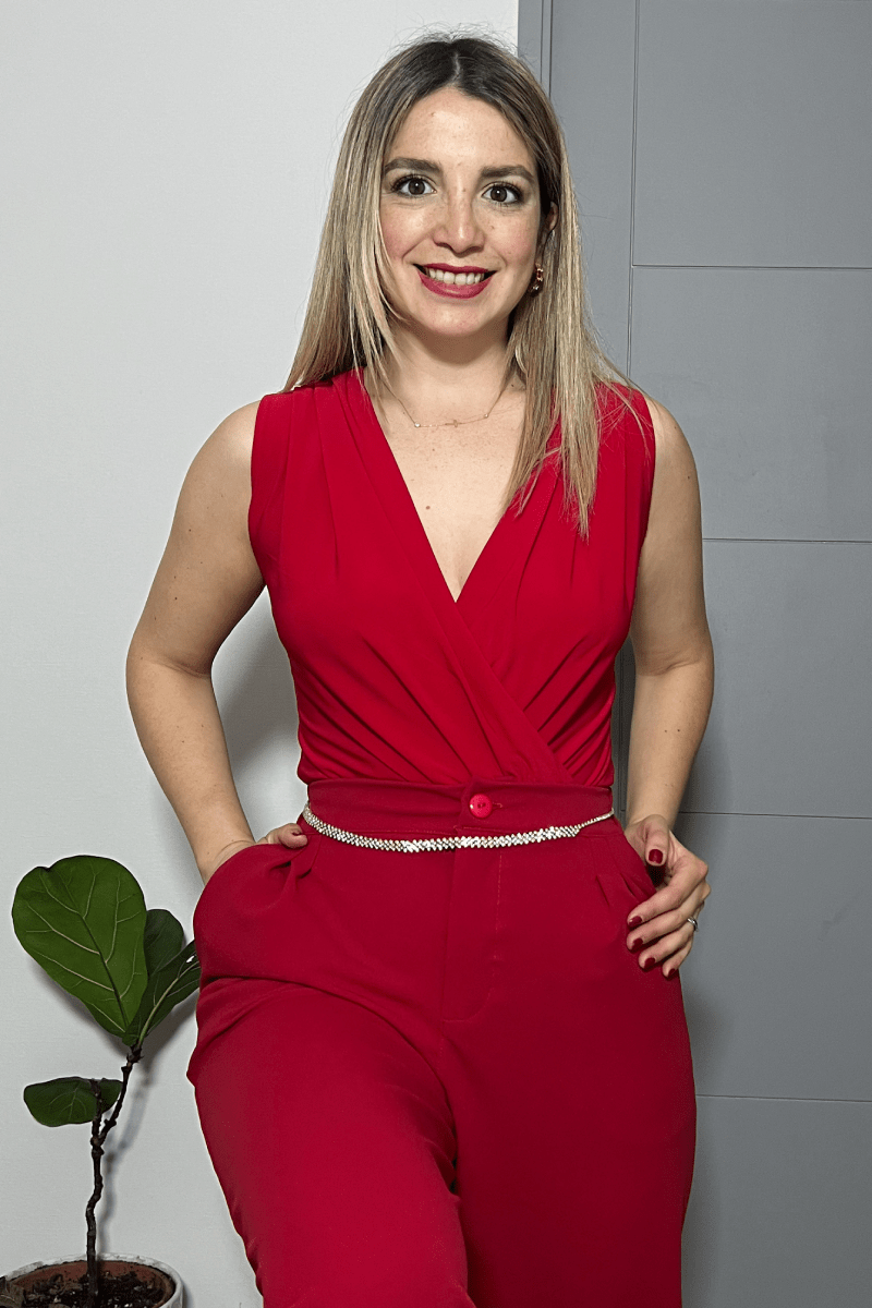 Body doble lycra escote V sin mangas