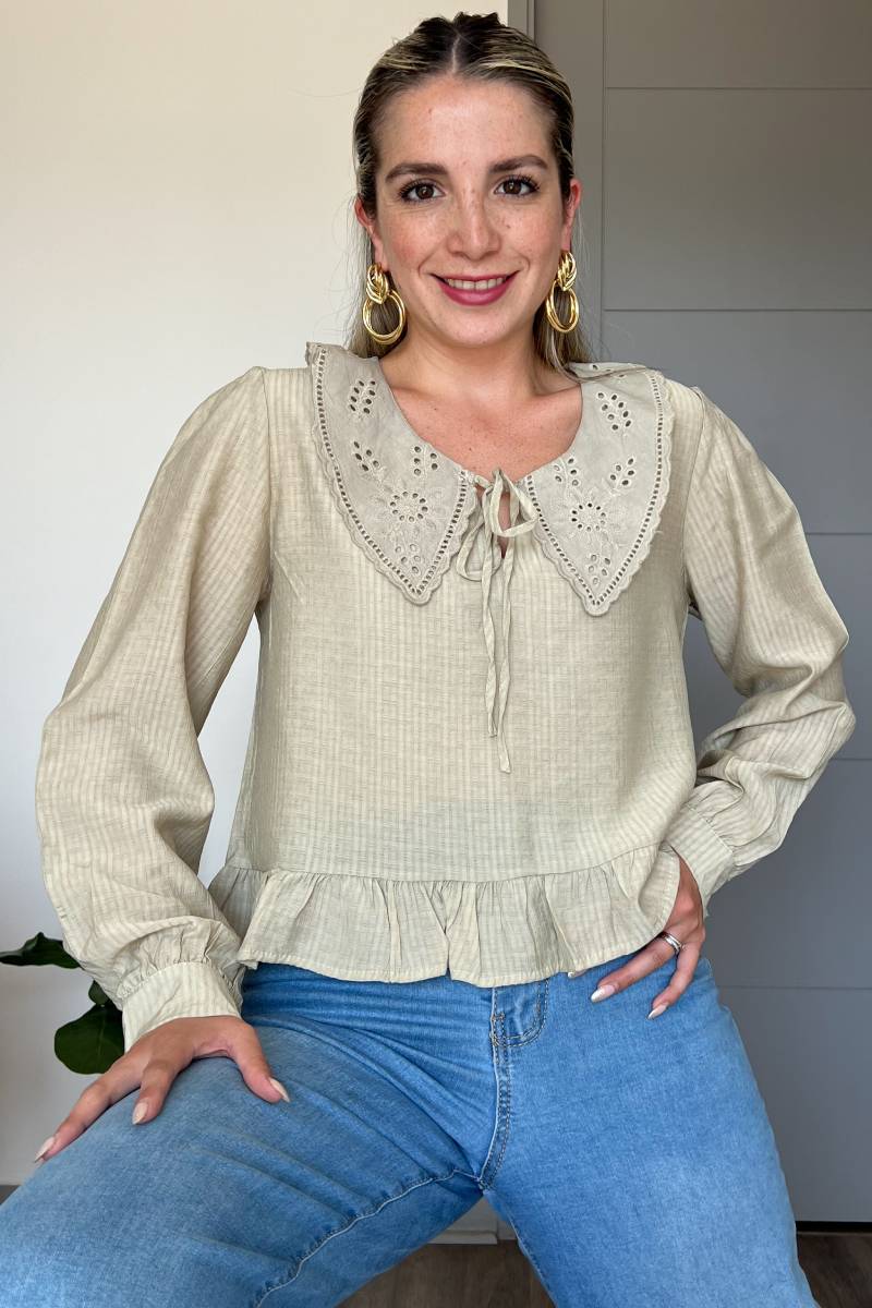 Blusa boho mujer mangas largas