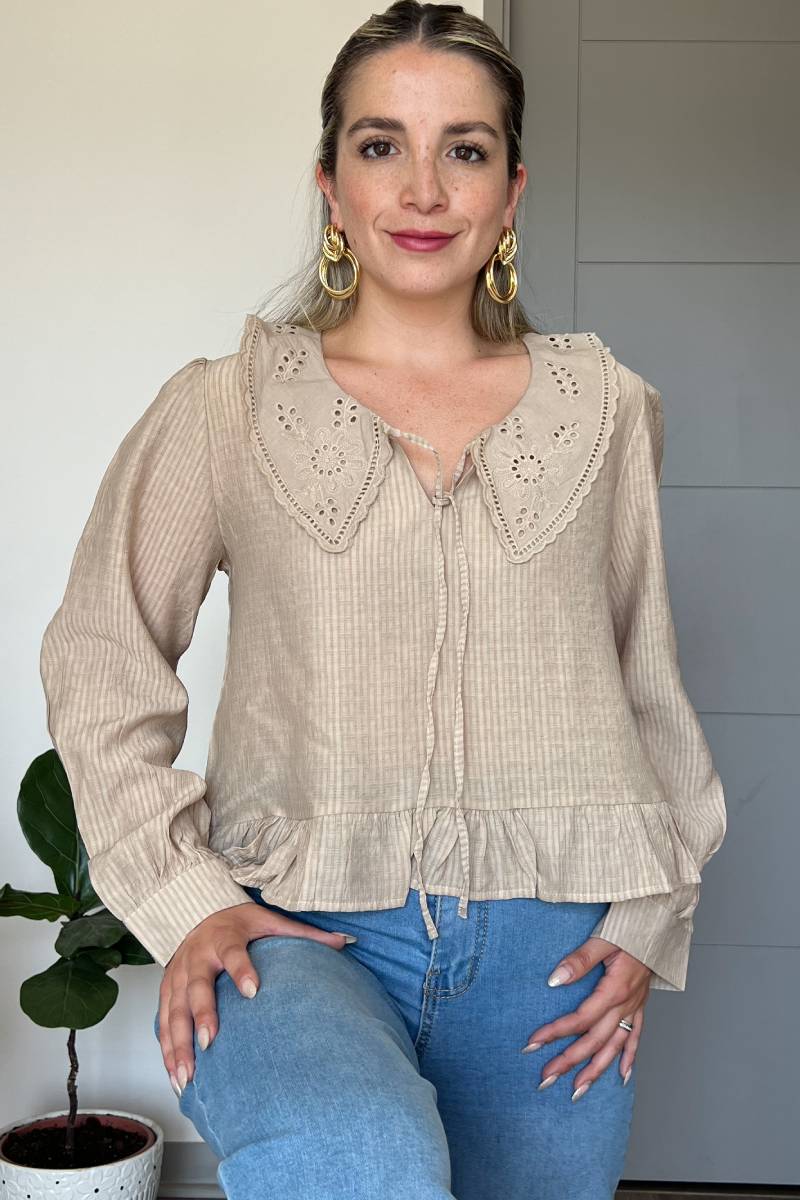 Blusa boho mujer mangas largas