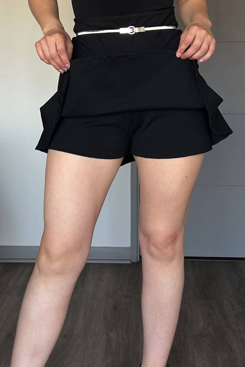 Falda short negra elasticada Luckky Collection