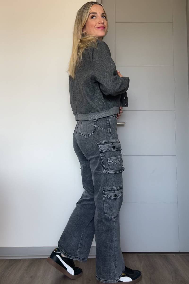 Chaqueta bomber mujer cropped calidad premium