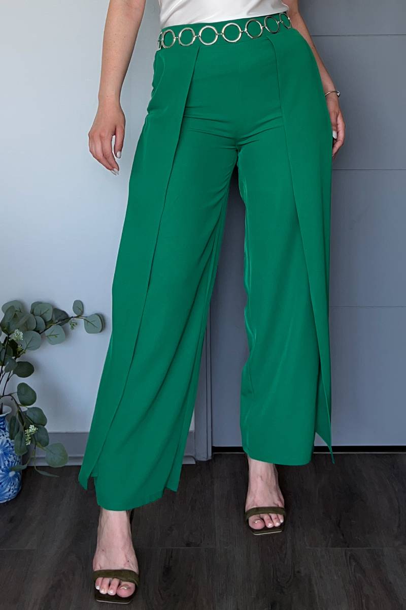 Pantalón palazzo mujer corte tulipán